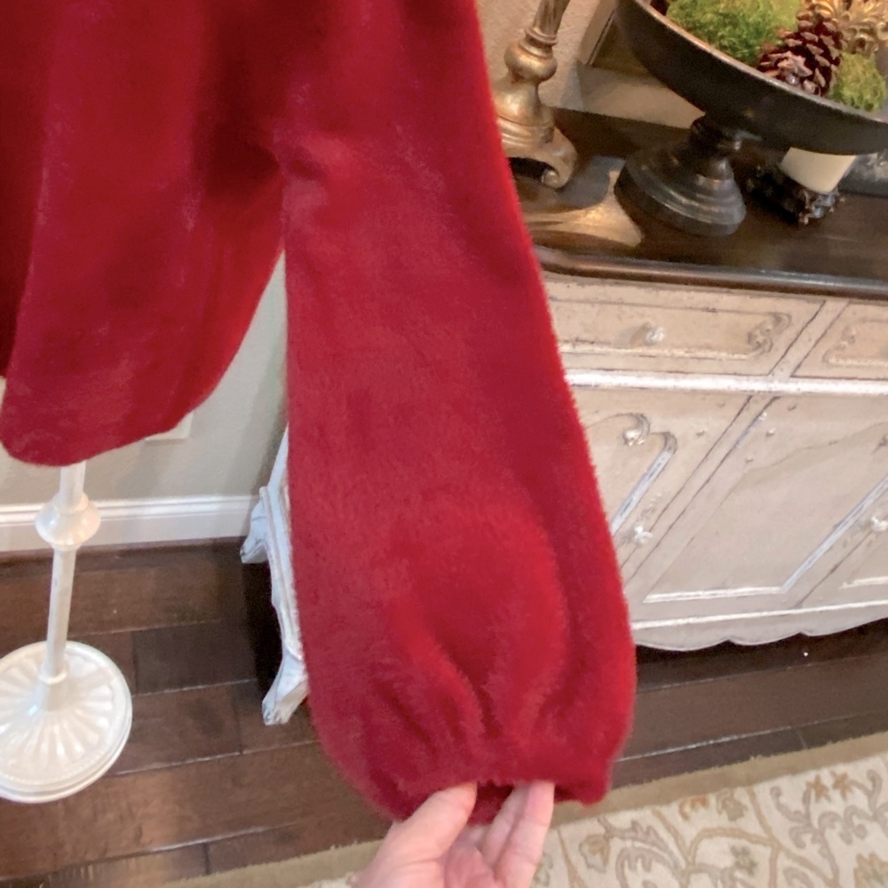 Chelsea & Violet Eyelash Pullover, Deep Red , Size Large - Picture 3 of 11